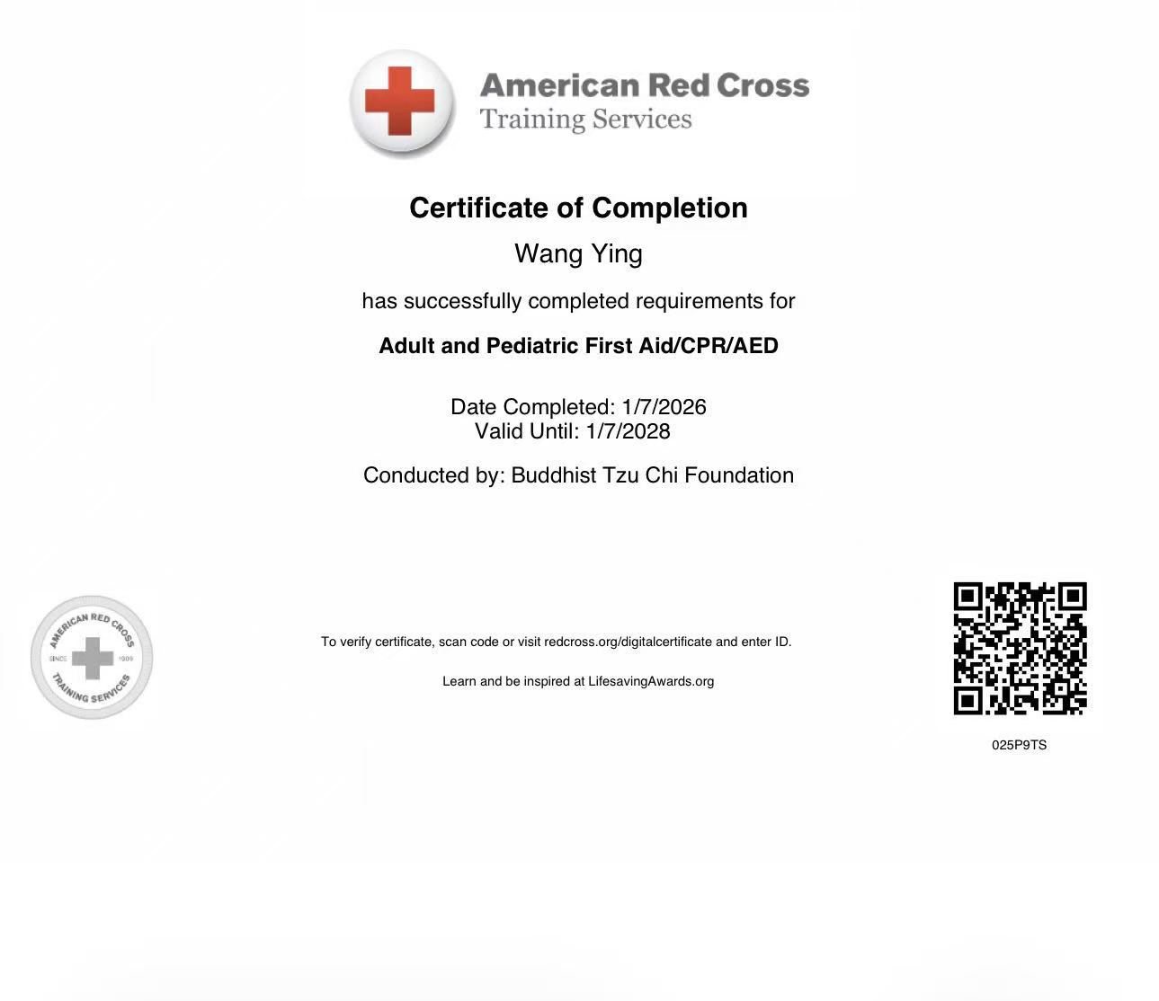 American Red Cross Adult and Pediatric First Aid CPR AED
